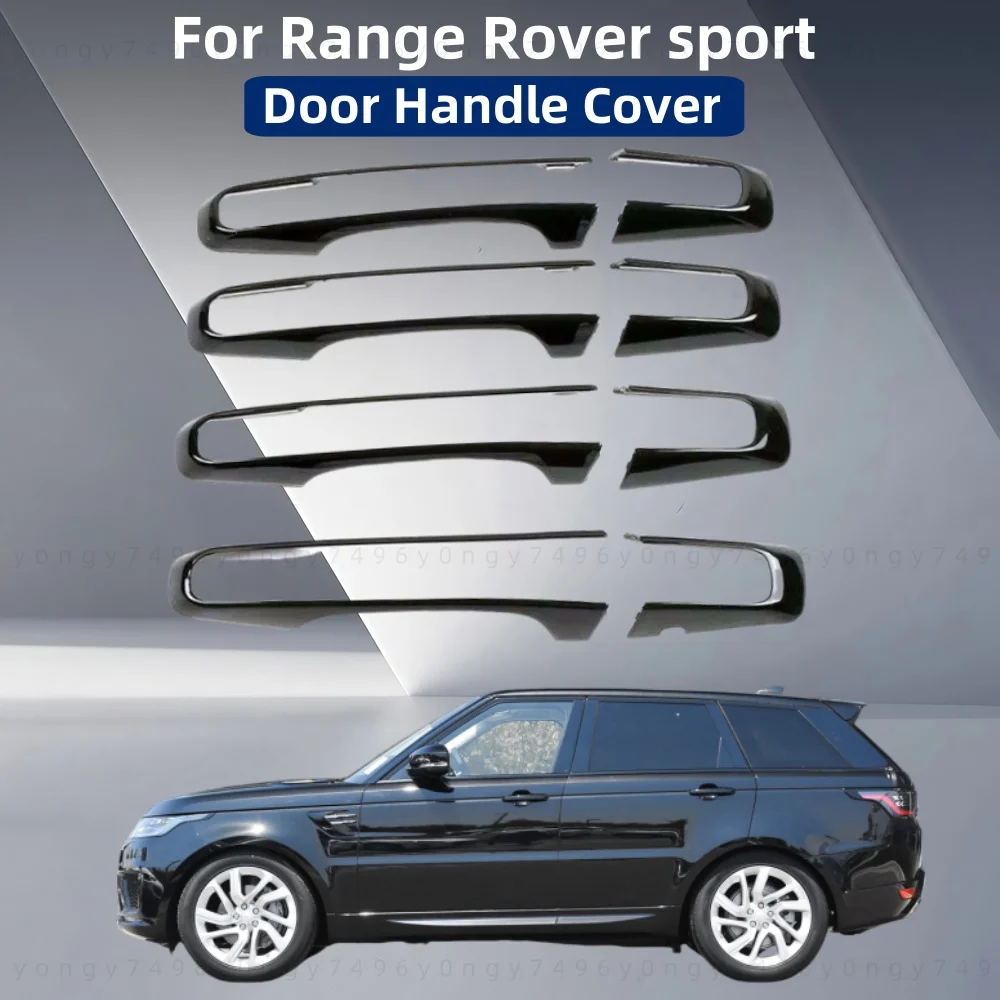

ABS Plastic For Range Rover Sport Carbon Car Modification Accessory Styling Door Handle Cover Trim Paste Style Chrome Silver