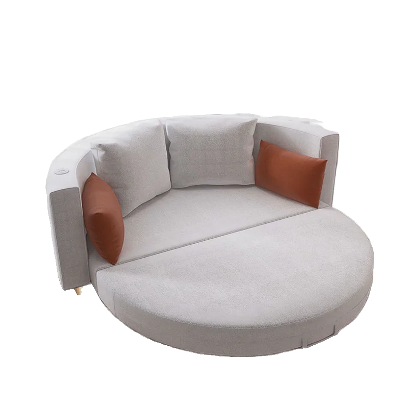 Simple living room small apartment folding double sofa bed multi-functional sitting and lying dual-purpose retractable tatami
