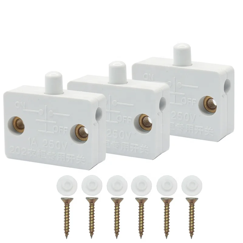 Cabinet Wardrobe Door Light Control Switch Normally Open Function Power Switch Parts Refrigerator Door Switch