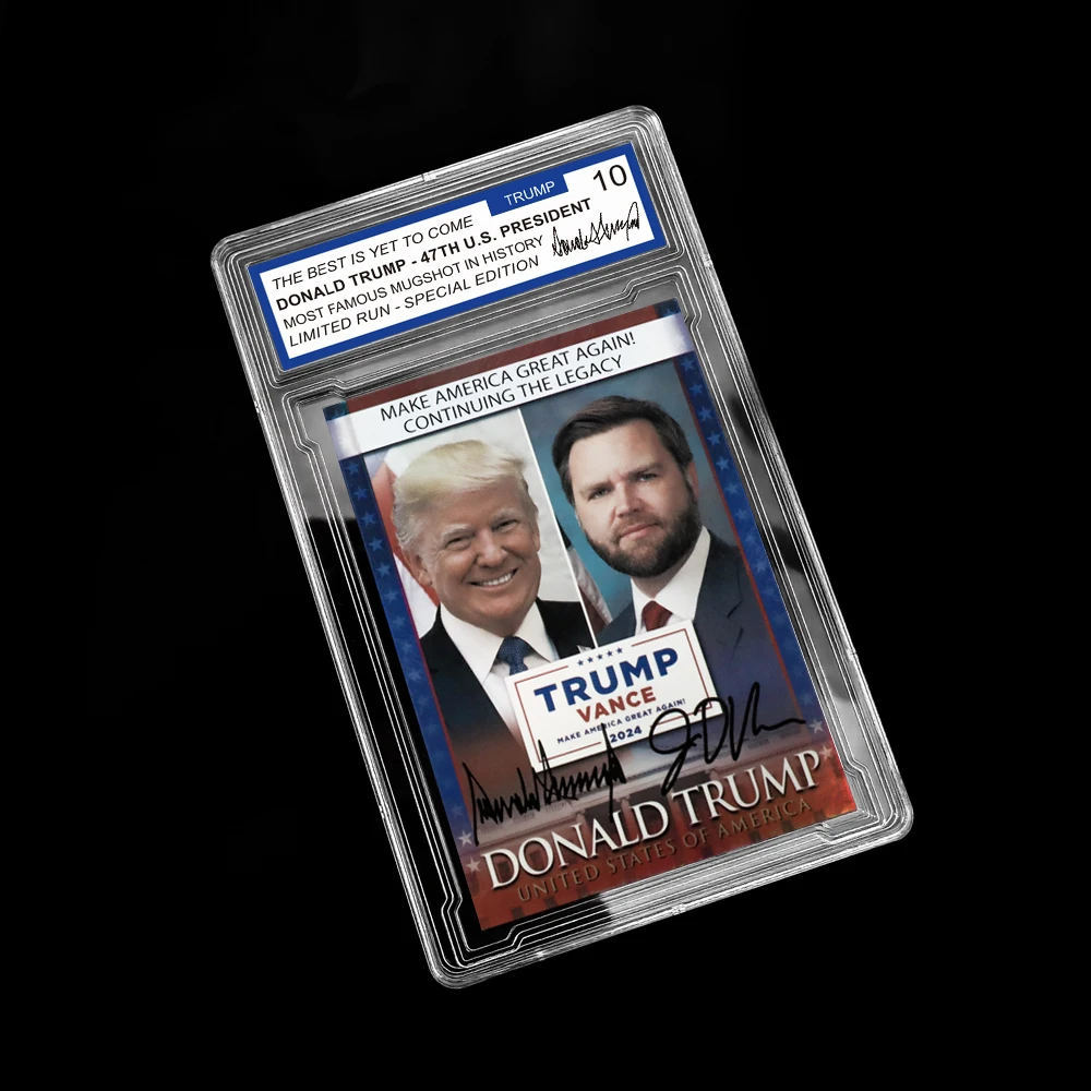 

Trump Vance 2024 MAGA Supporter Collector'S Edition Card With Protective Case Perfect Birthday Christmas Gift For Fans Supporter