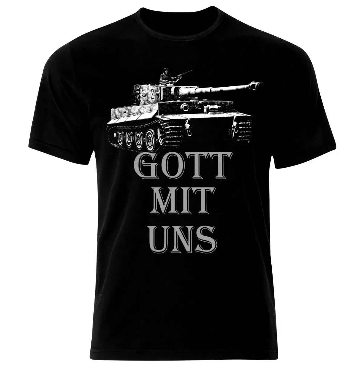 King Tiger  Panzer Tiger Tank T-Shirt 100% Cotton O-Neck Summer Short Sleeve Casual Mens T-shirt Size S-3XL
