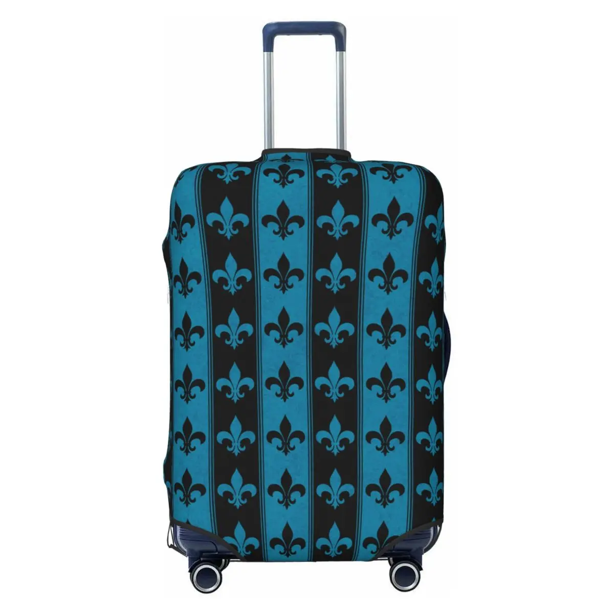 

Custom Custom Lily Flower Fleur De Lis Luggage Cover Protector Washable Travel Suitcase Covers
