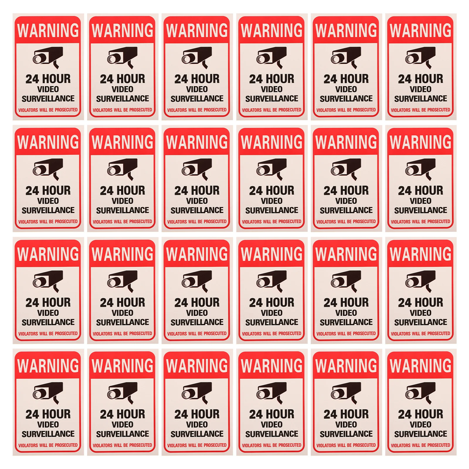 50 قطعة ملصقات تحذير الكاميرا علامات أمنية ذاتية اللصق شارات مراقبة مرئية مشرقة لأمن استخدام مكتب مول