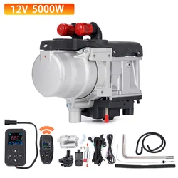 12V 5KW Diesel Gasoline Dual Mode Air Heater Kit Diesel Heaters With Remote Control LCD Switch For Car Fuel Heater Heating