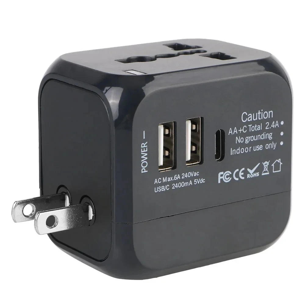 All-in-One Universal Travel Adapter EU US International Plug Multi-Function AC Power Outlet Converter Socket Travel Power Socket