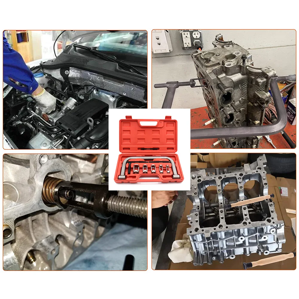 Podofo 10 قطعة صمام الربيع ضاغط المشبك مجموعة المحرك الربيع ضاغط صمام صمام الربيع ضاغط عدة #2