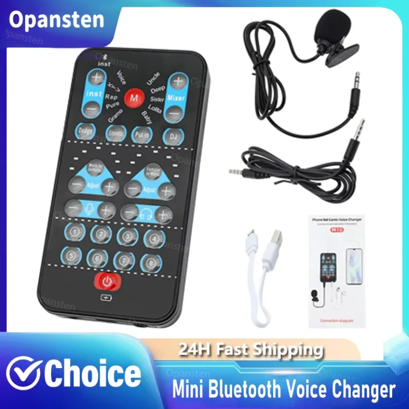 Dispositivo cambiador de voz HD, función de Karaoke en varios idiomas, embellecedor, tarjeta cambiadora de sonido portátil Universal, ajuste fino para vivo