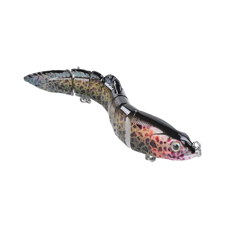 146 mm 26 g 8 Farben Simulation Bionik 8-teiliger Hecht Loach Lua Soft Tail Simulierter Angelköder