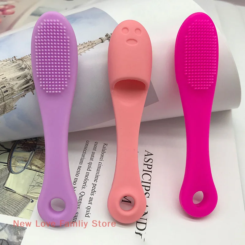 1 pz spazzola per naso in silicone detergente per pori facciali spazzole per massaggio portatili a doppia faccia per punti neri strumento di pulizia di bellezza