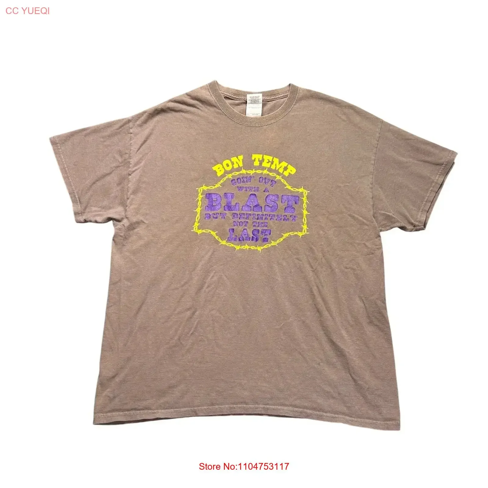 Vintage Bon Temps Riders T Shirt XL Rodeo Western Double Sided Brown vintage Washed Versatile graphic Top For Everyday Wear