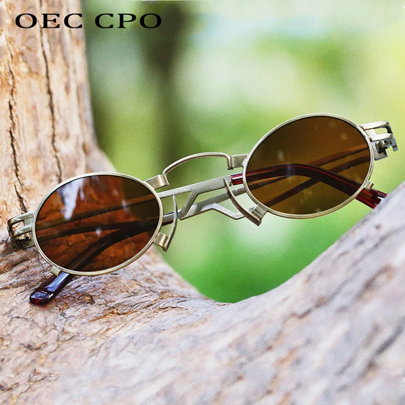 

Punk Small Round Sunglasses Women Retro Brand Designer Metal Frame Fashion Shades UV400 Sun Glasses Female Outdoor Eyewear Men