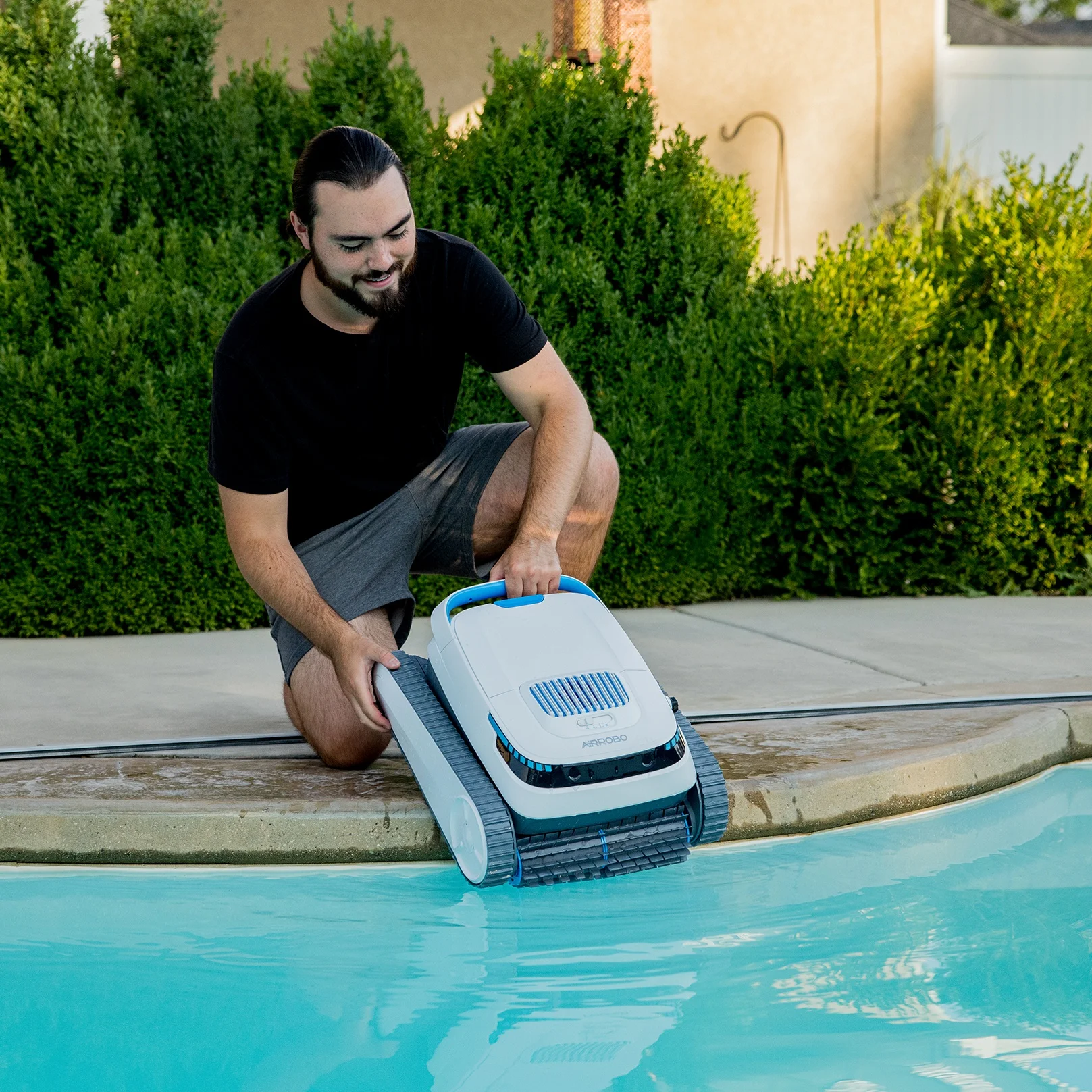 Robot Swimming Pool Cleaner Cordless Rechargeable Lithium Battery 5200mAh Route Planning for Tiles,PVC,Mosaic,Cement