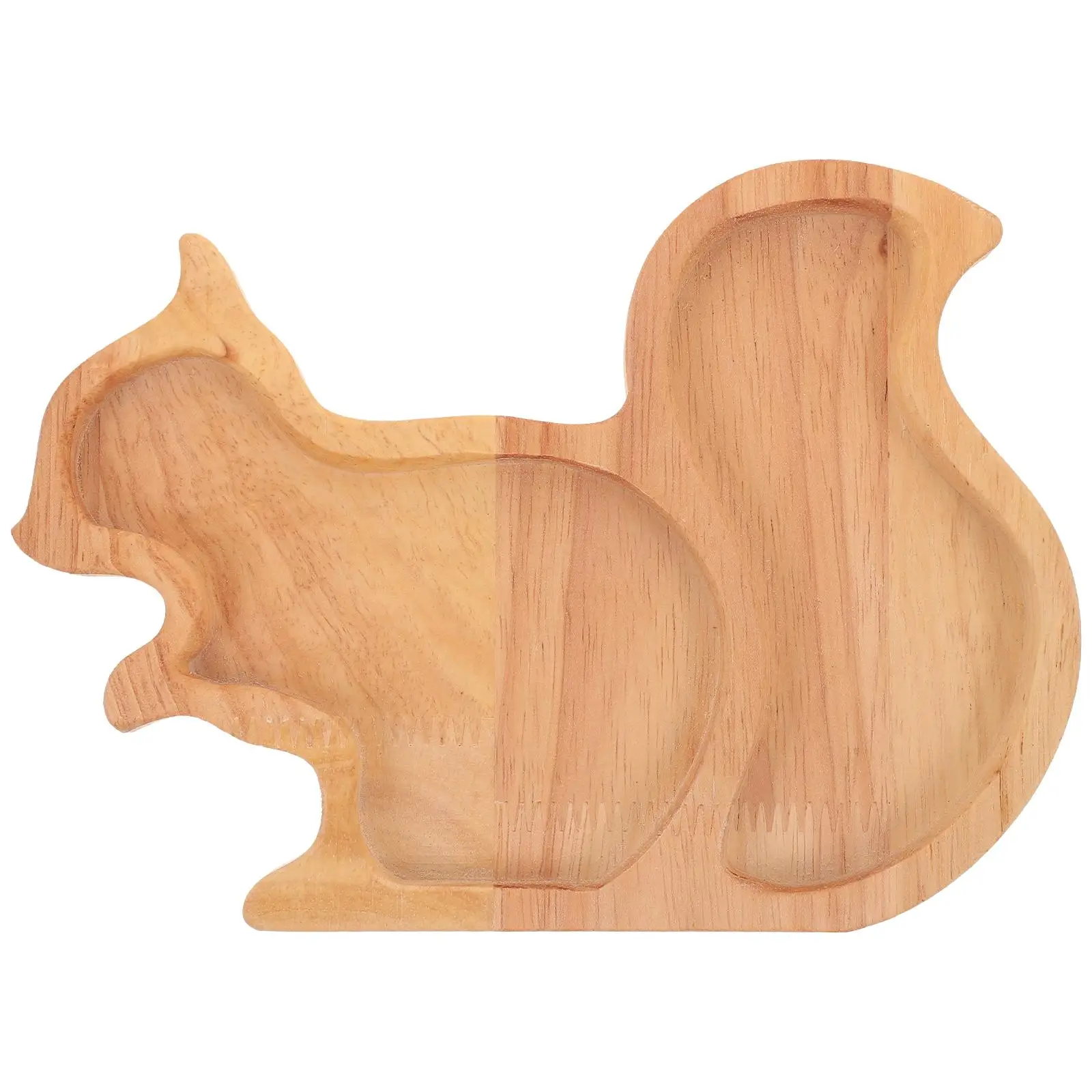

Squirrel Shaped Wood Tray Small Fruit Storage Plate Kitchen Gadgets Multipurpose Food Bread Serving Dessert Cake Easy Clean