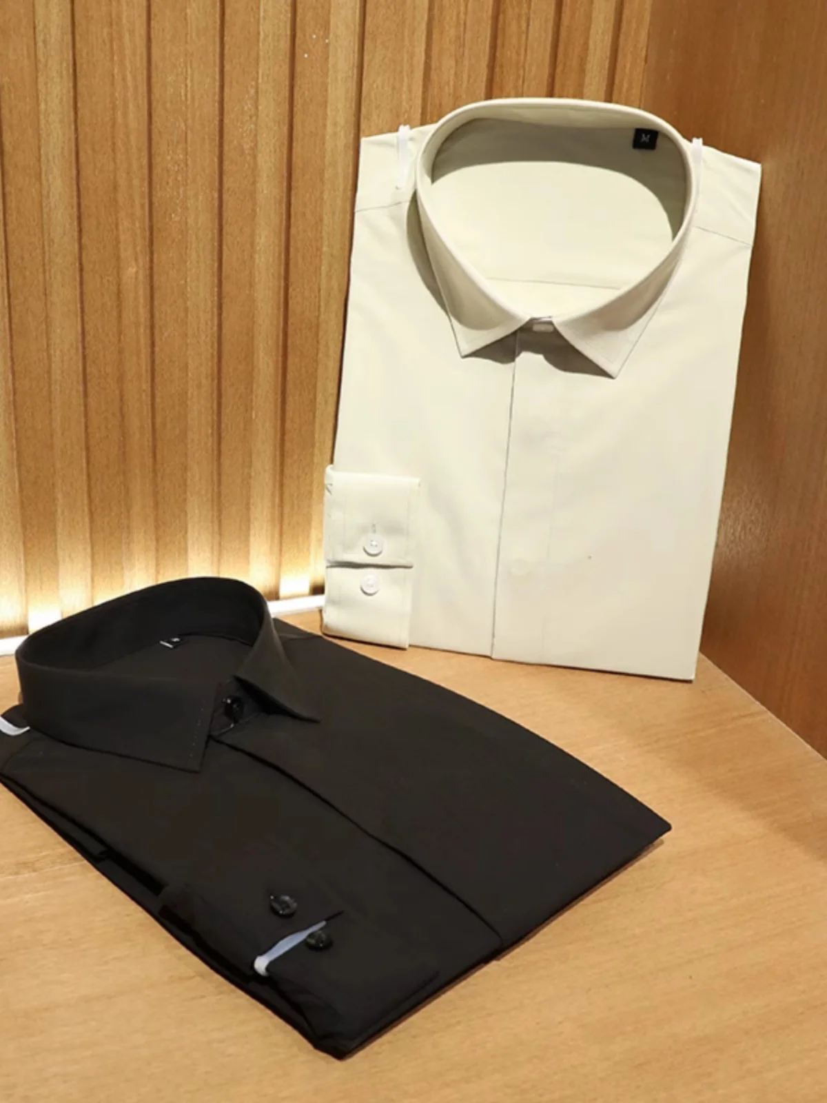 

Lyocell Cotton Blend Men's Long Sve irt Anti-Wrinkle Casual Busin Faion Spring Season Stand Fit irt