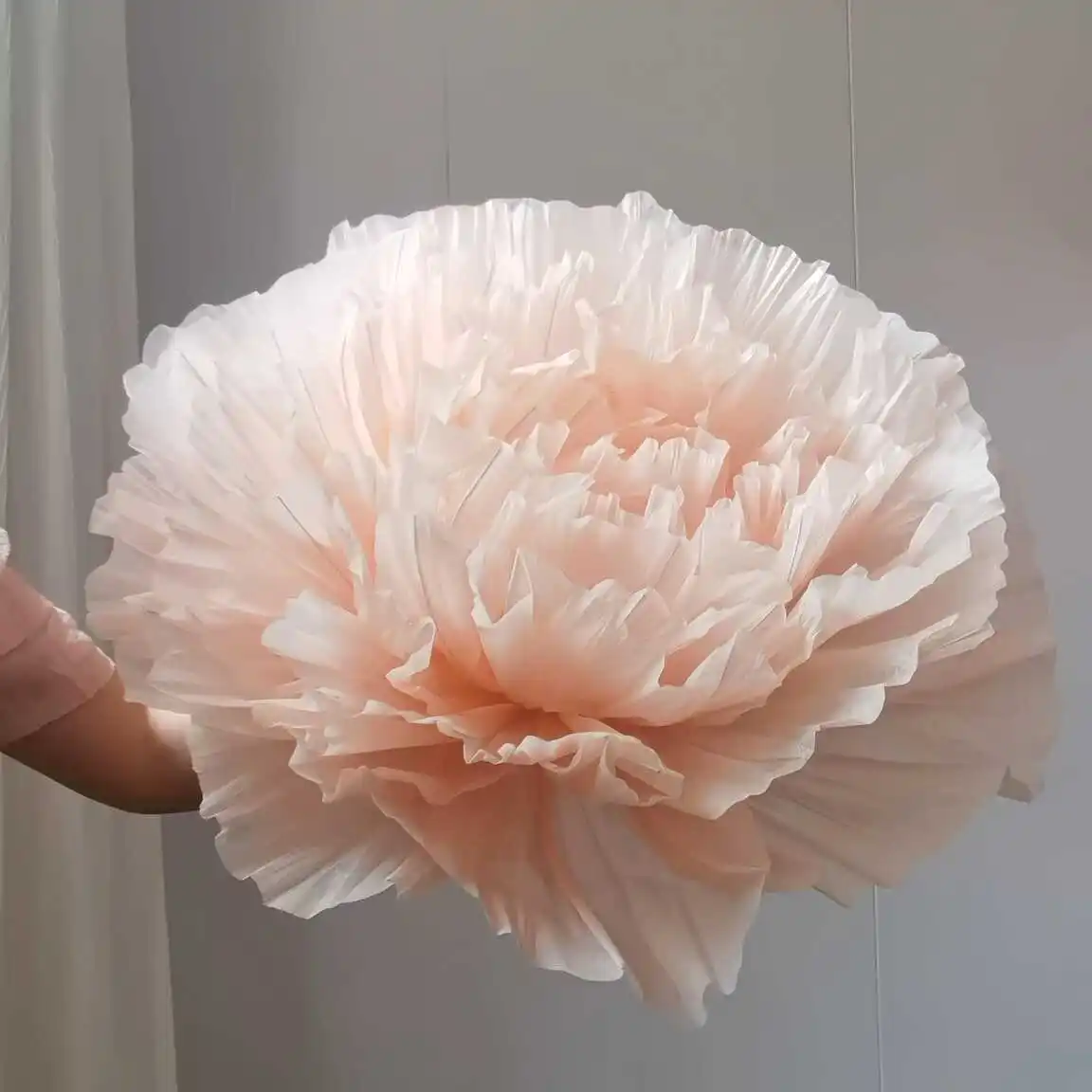 60cm Riesige Künstliche Pfingstrosen für Hochzeitsdekoration, Hintergrund, Seidenblumen, Kunstpfingstrosen für Partydekoration, Fensterdekoration – Detail 2