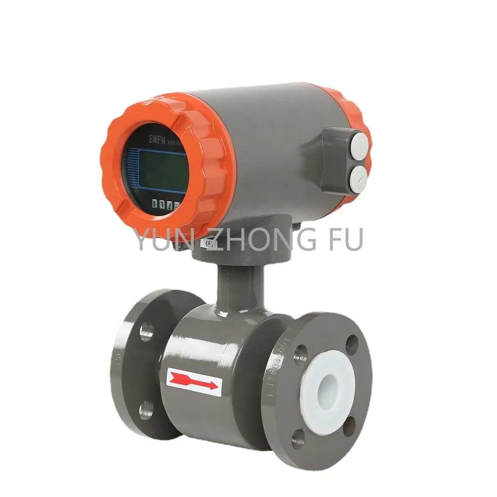 

DN50 1.6mpa Online Electromagnetic Flowmeter Nh4cl Hydrochloric Acid Flocculant Flowmeter Magnetic Flowmeter