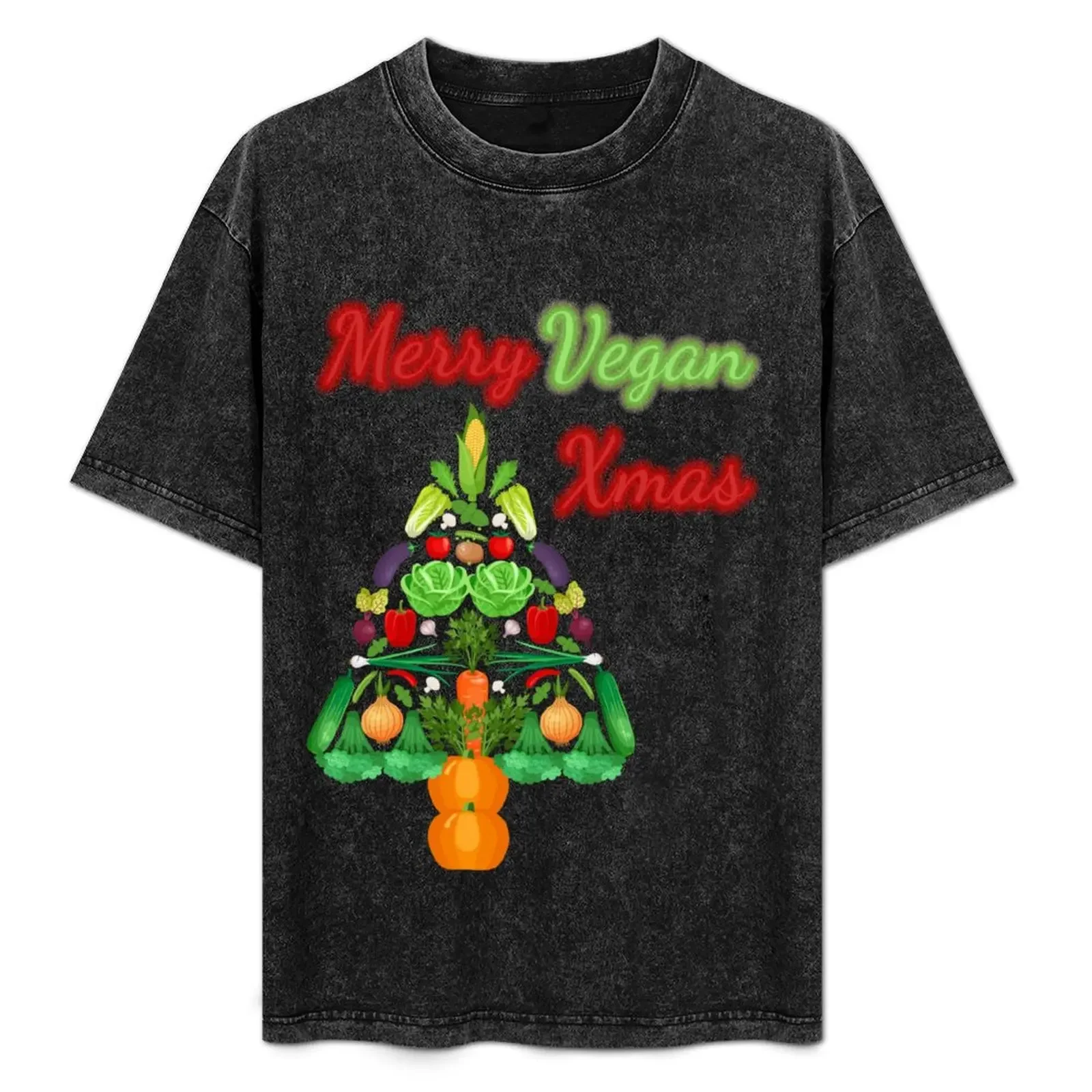 

Merry Vegan Xmas T-Shirt oversized blue archive croswit shirt man t shirts for men graphic