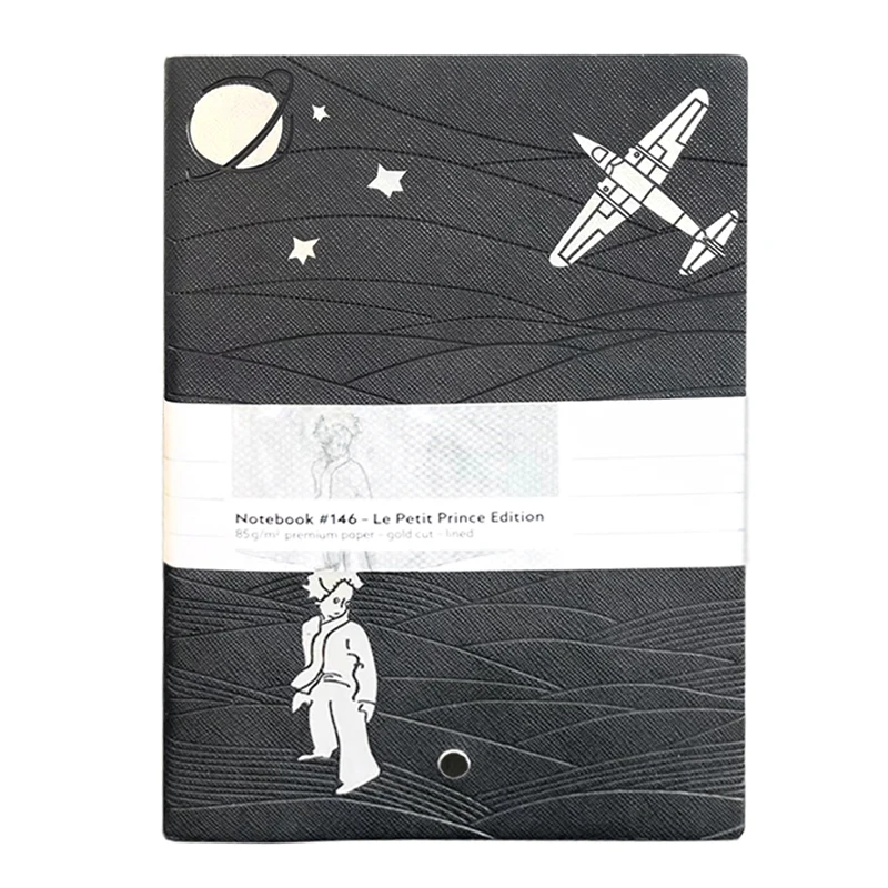 YAMALANG MB #146 Little Prince Notepad Black Brown Notebook Lined & Blank