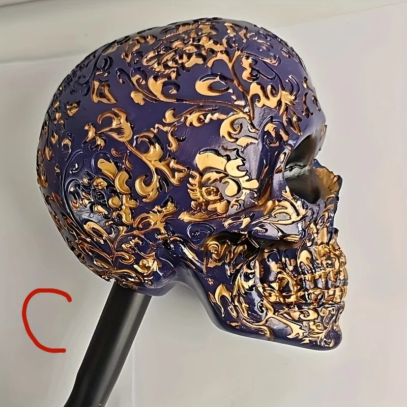 Creative Resin Skull Storage Rack Metal Shelf Home Atmosphere Decoration Ornaments Gifts