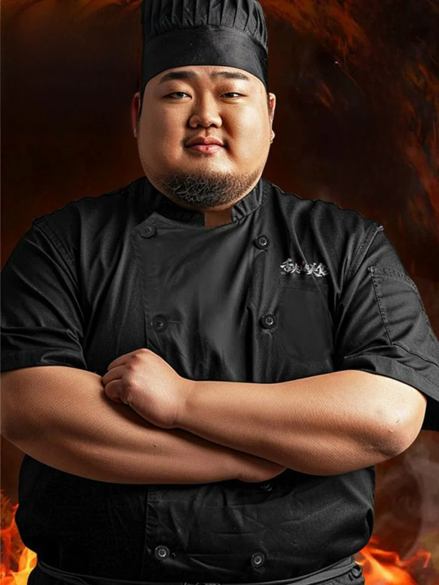 

Рабочая форма для поваров больших размеров, униформа для кухни ресторана, осенняя рабочая одежда для мужчин, большие размеры (до 300 фунтов), школьная форма