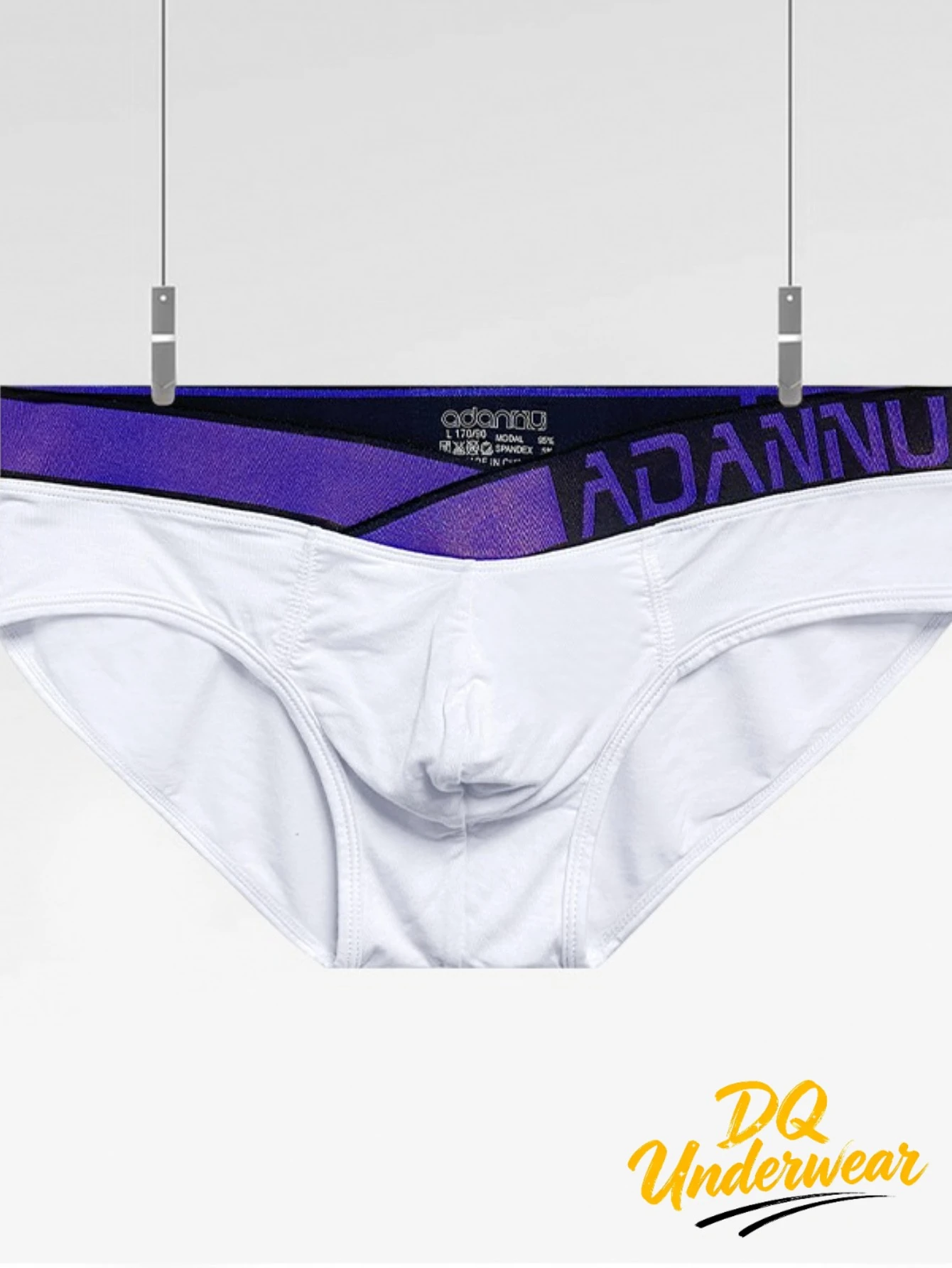 1PCS Fashion V Shape Cross Waist Male Briefs Gradient Printed Logo Lightweight Comfort Daily Bikini Underpants AD7200