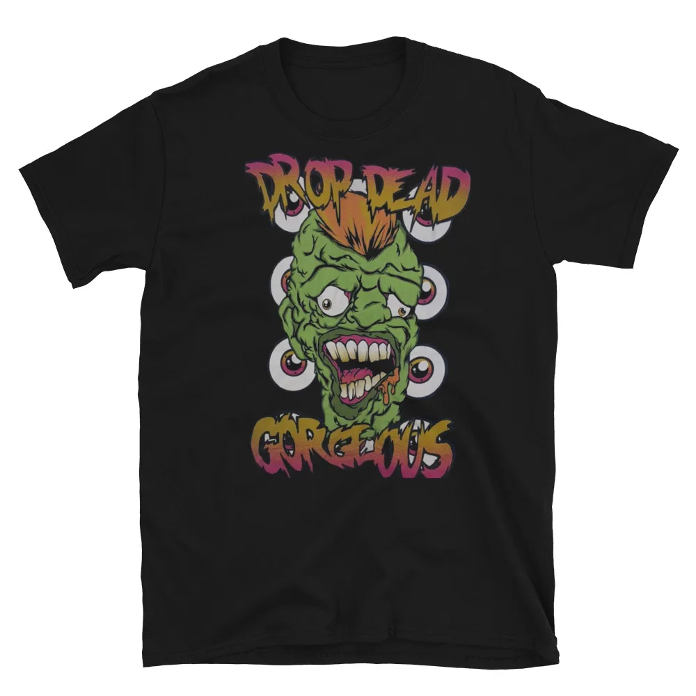 DROP DEAD, GORGEOUS Mohawk Zombie Face Emo Post-Hardcore Band T-Shirt