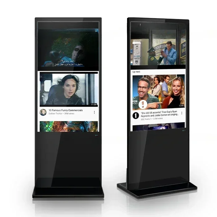 Hot sales 55 65 75 inch floor to ceiling touch screen kiosk outdoor waterproof digital signage household