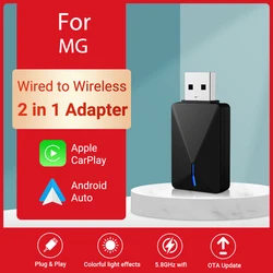 XUDA NEW Acodo Mini 2IN1 Wireless CarPlay Wireless Android Auto Wireless Adapter For MG ZS EV MULAN MG4 MG5 EHS MARVEL R MAXUS