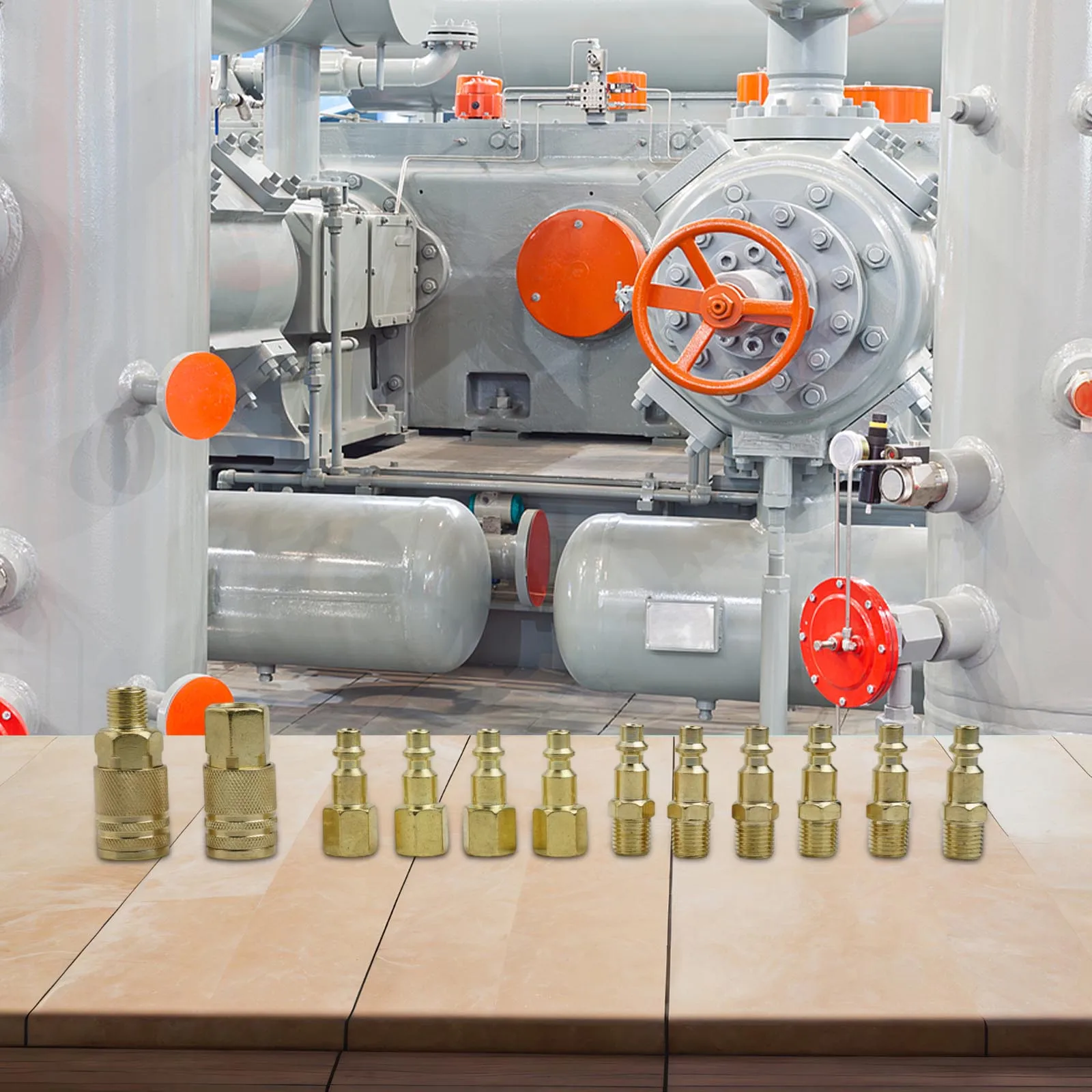 

Quick Connect For Air Hose Fitting Kit 12 Pieces Including Male and Female Connectors for Efficient Pneumatic Tool Integration