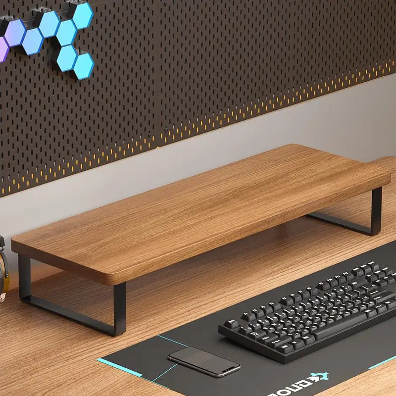 Elevated Desktop Stand Notebook Holder Office Desk Monitor Support Bracket Multi-layer Wooden Frame Economic Type