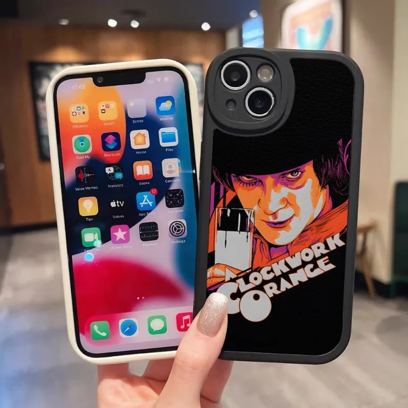 A Clockwork Orange Film Phone Case Black Leather For IPhone 13 11 14 12 Pro Max Mini Xs X Xr 7 8 Plus SE2020 Silicone Coque