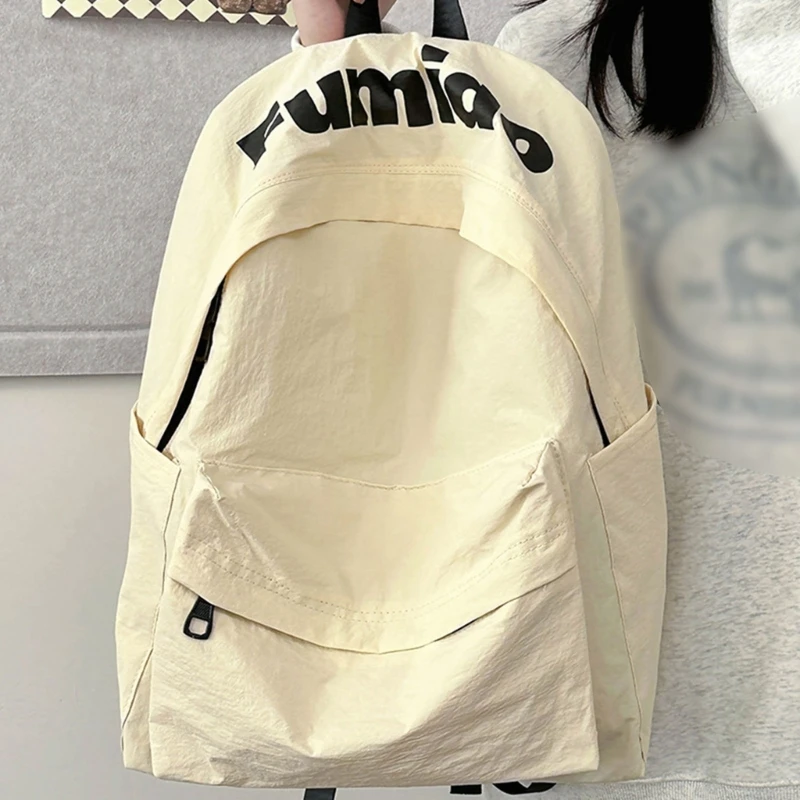 

Fashionable Nylon Backpack for Teen Girls Simple Travel and School Bag with Spacious Interior Rucksack Casual Daypack