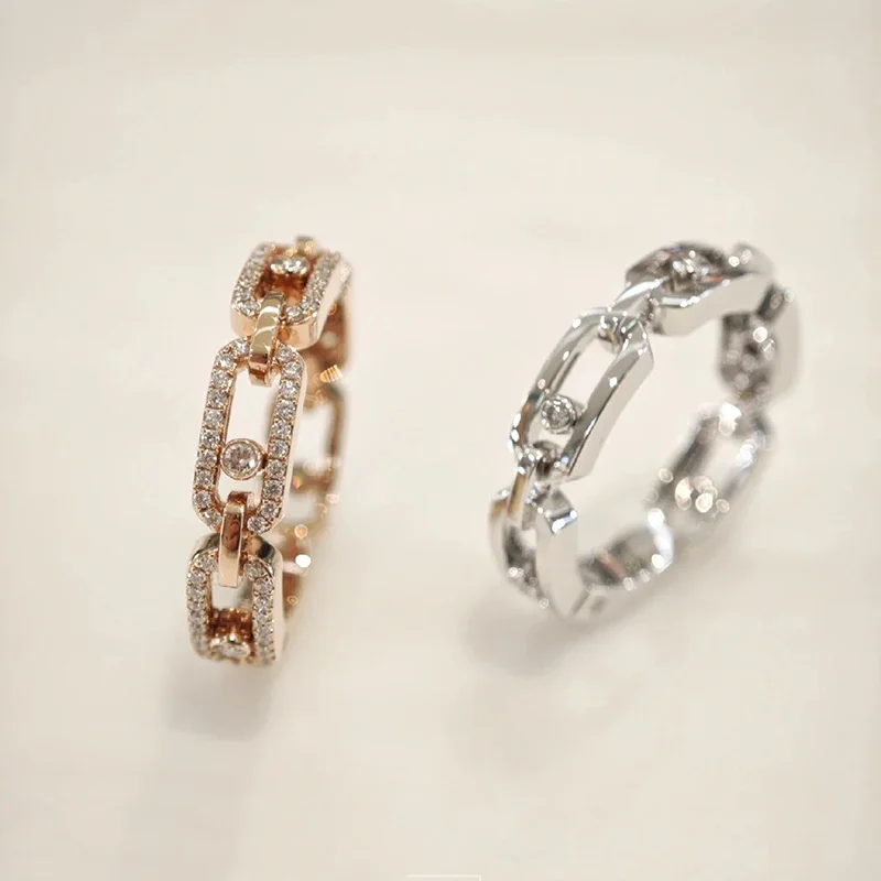 

MXK модные французские украшения S925 серебряное классическое кольцо-слайдержка женские изысканные элитные роскошные аксессуары свадебная вечеринка праздничный подарок