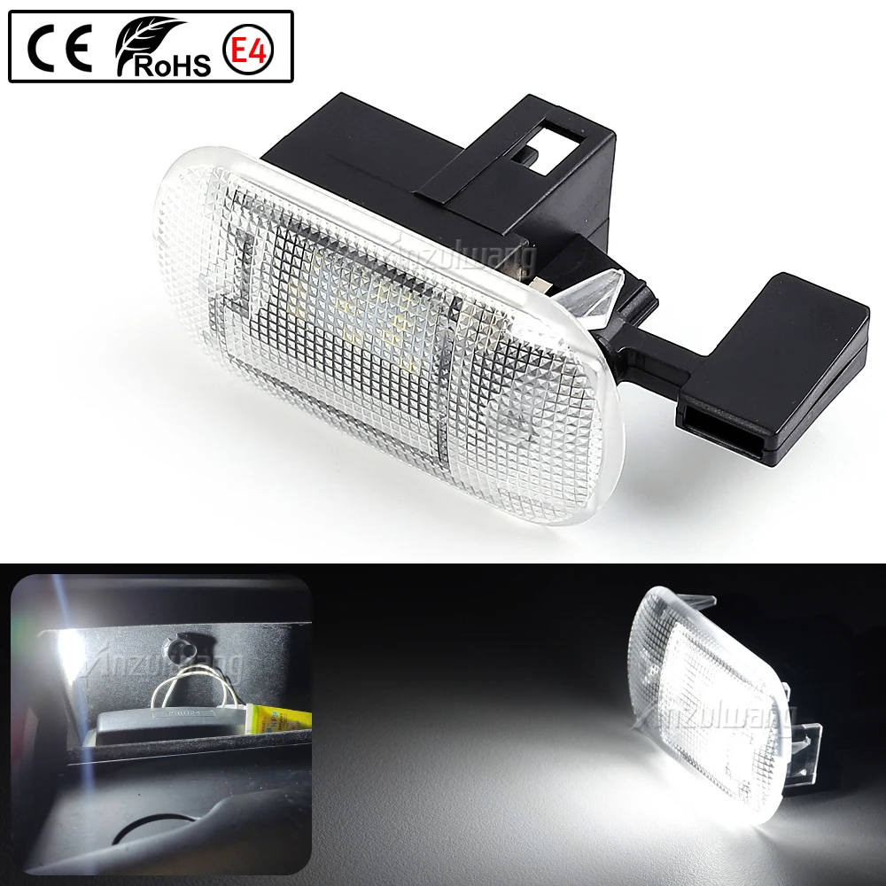 LED Glove Box Light Lamp For VW New Bettle Bora Caddy Golf MK IV Touran Touareg Skoda Fabia Octavia Superb 2 pcs Canbus White