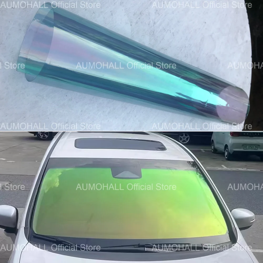 

1.52mX30m VLT 76% Green Chameleon Car Window Tinting Solar Film, Wholesale Windshield Tints Foils Sun Heat Block, UVR99% IRR90%