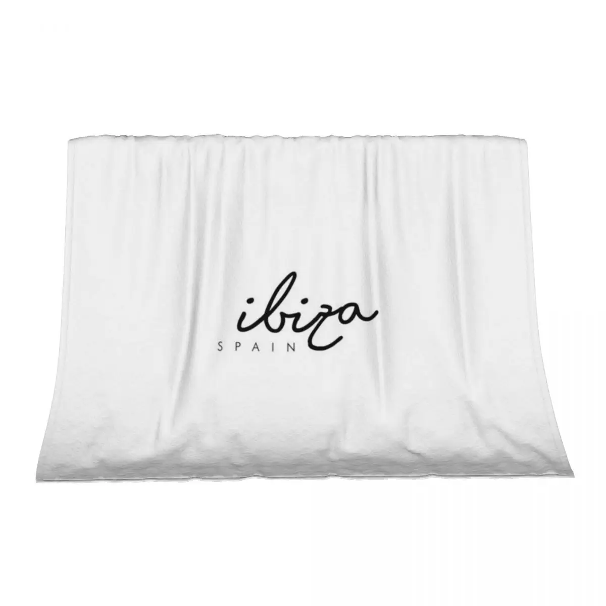 

Ibiza - Minimalist Design - Tipography Spain Throw Blanket Hairy sofa bed Sofa Throw Blankets