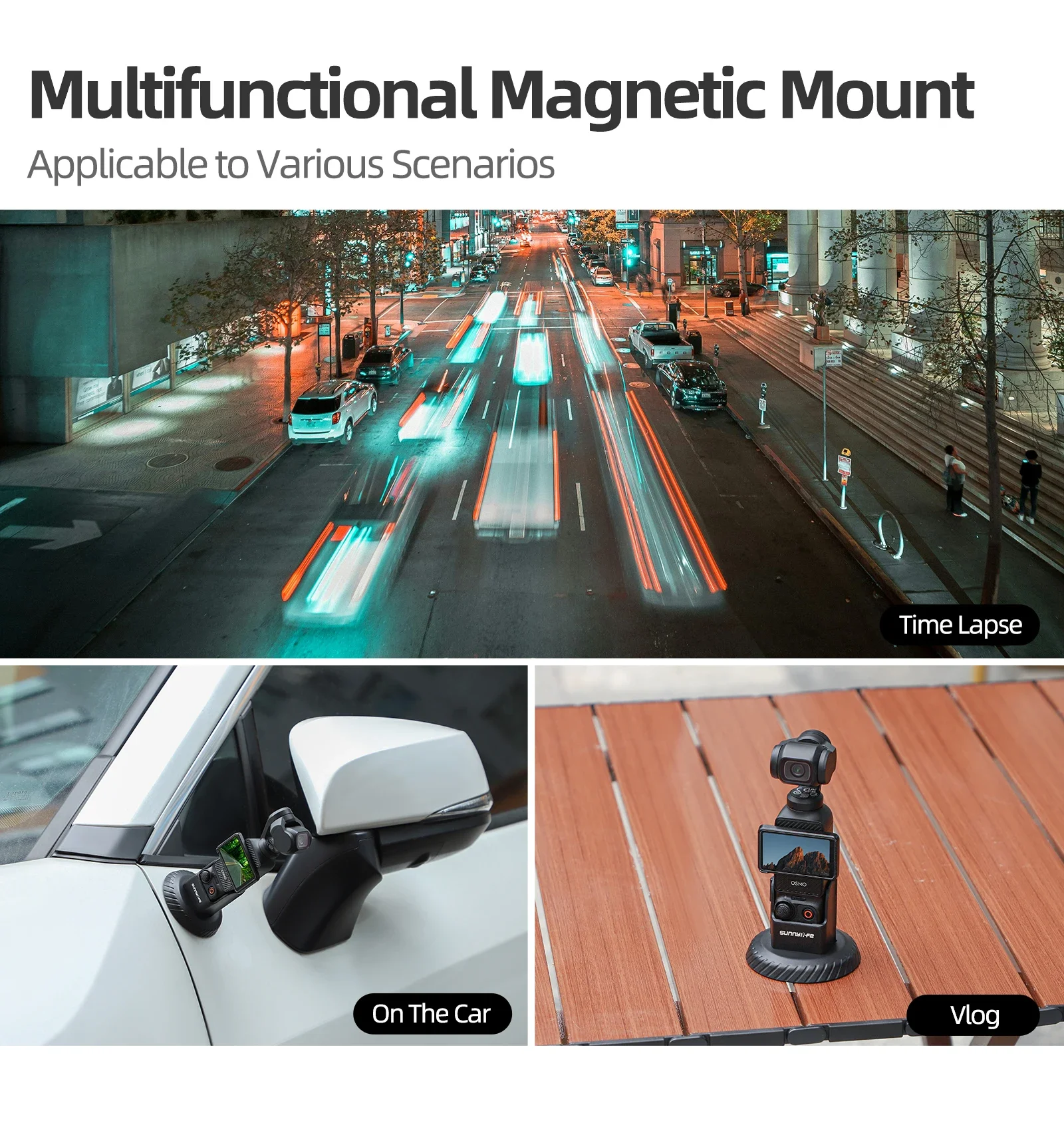 Magnetischer Desktop-Halter für DJI OSMO Pocket 3, magnetischer Ständer, Erweiterungsadapter, Rahmen, Pocket3-Halterung, Ständer, Zubehör