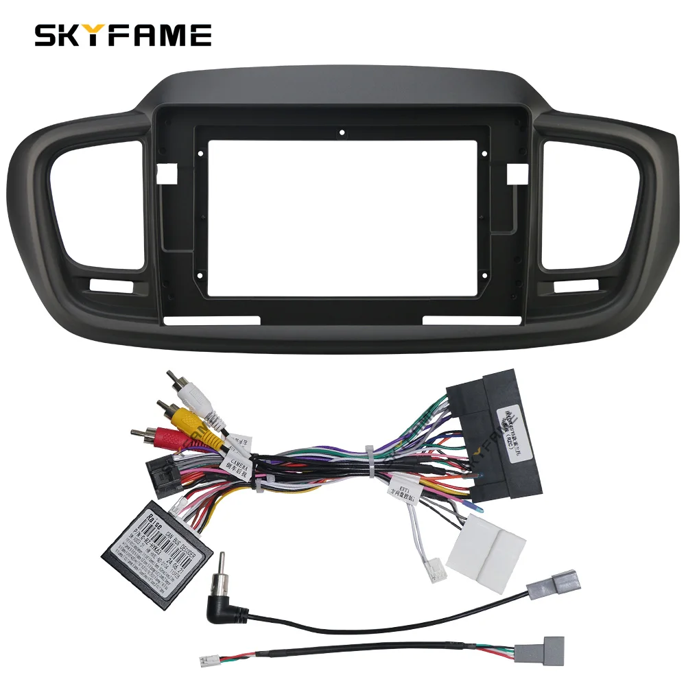 SKYFAME Car Frame Fascia Adapter Canbus Box Decoder Android Radio Dash Fitting Panel Kit For KIA Sorento