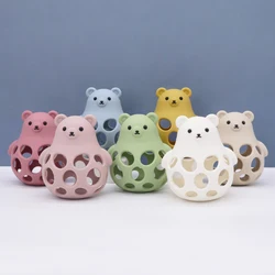 1PC massaggiagengive in Silicone per bambini scavano articoli per bambini giocattoli per massaggiagengive a forma di orso dei cartoni animati addestramento da masticare accessori per bambini roba per bambini