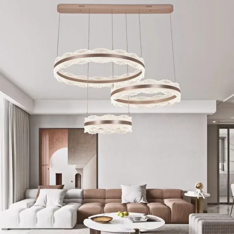 

Italian style, light luxury, living room, hall, chandelier, modern, simple, dining room