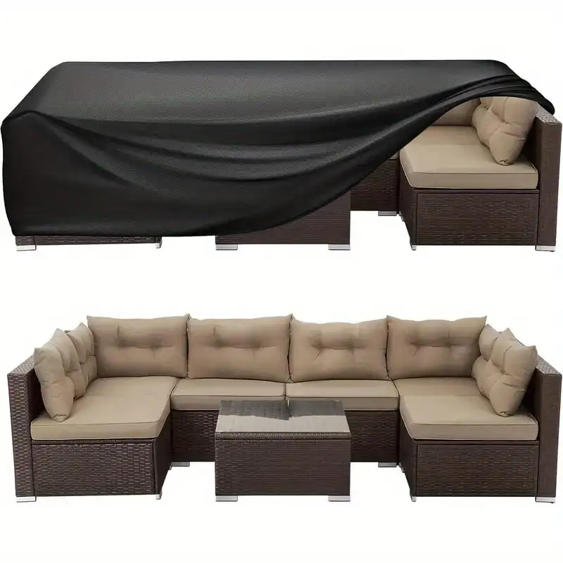 Multiple Sizes Rectangular Patio Dining Set Cover Waterproof Heavy Duty UV Resistant Outdoor Table Chair Cover All Weather
