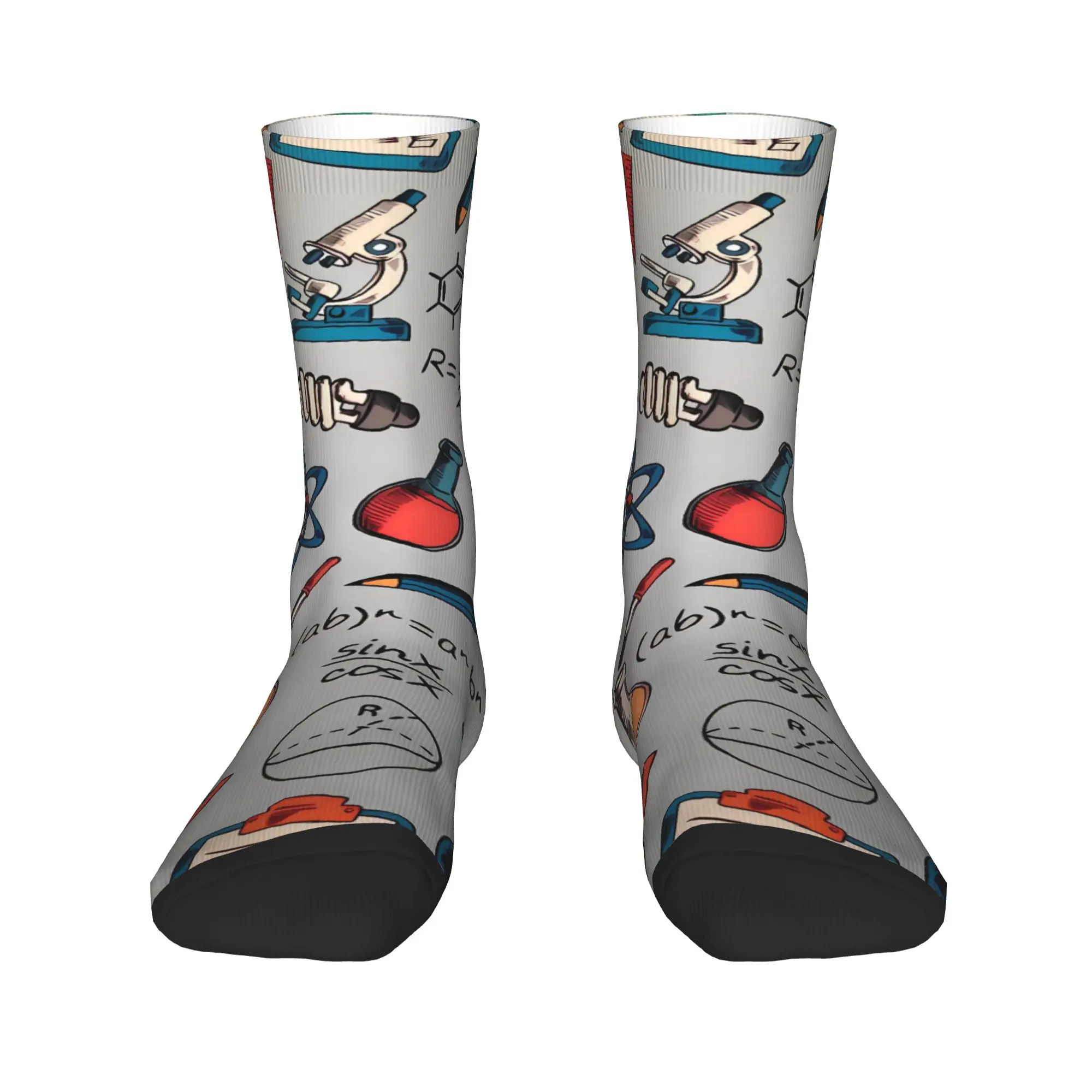 Math Chemistry Element Printed Stockings  Fashion Socks Medium Soft Socks Autumn Running Sports Custom Anti Skid Socks Gift
