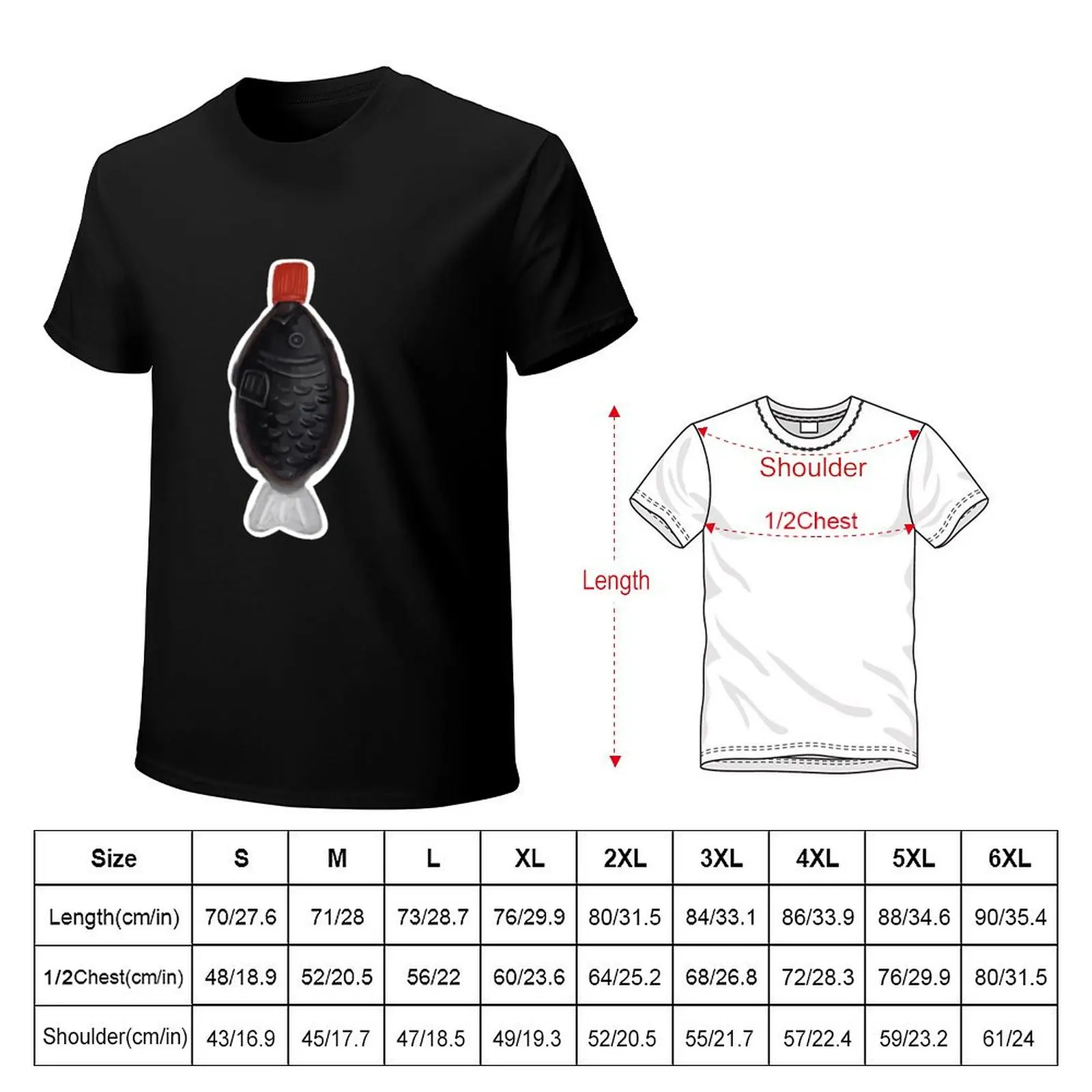 Soy Sauce Fish Illustration T-Shirt t shirt man plain T-Shirt