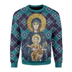 Men Women ugly christmas Sweatshirt Jesus Sweater 3D Printed the Orthodox graphic Sweaters Tops new unisex clothing dropshipping