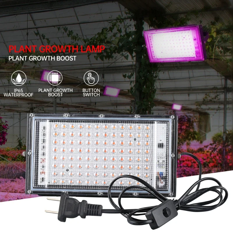 

Full Spectrum LED Grow Light Phyto Lamp AC 220V 50W 100W 150W With EU Plug For Greenhouse Hydroponic Plant Growth Lighting