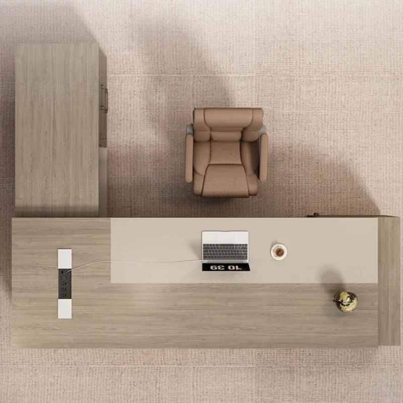 مكاتب مكتبية تنفيذية فاخرة مدير محطة عمل بيضاء مكاتب مكتب أدراج زاوية أثاث تافولينو عصري عالمي