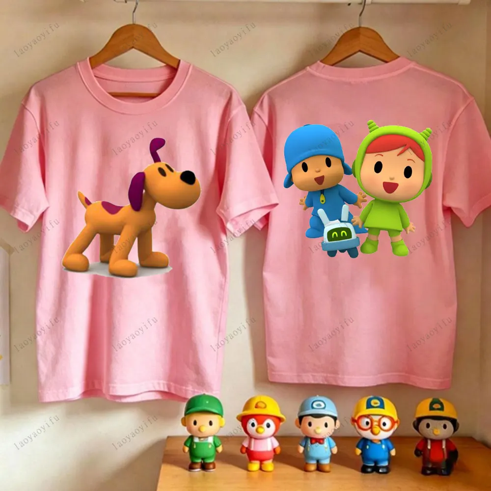 

Kawaii P-POCOYO Summer T-Shirt Cotton Short Sleeve Cute Cartoon Animation P-POCOYOTee Men Women Casual Streetwear Shirt