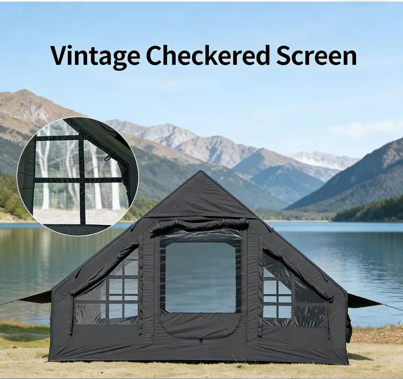 *forOutdoor Single Layer Four-Season Inflatable Camping Air Tent Instant Pop-up Waterproof Oxford Fabric 6.3 Expansion Canopy
