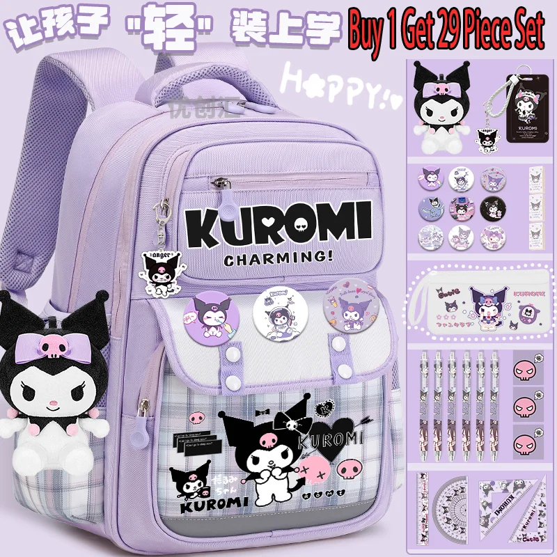 

Kulomi Backpack 2025 New Sanrio Children School Backpack for Girls Large Capacity Lightweight Back to School Backpack