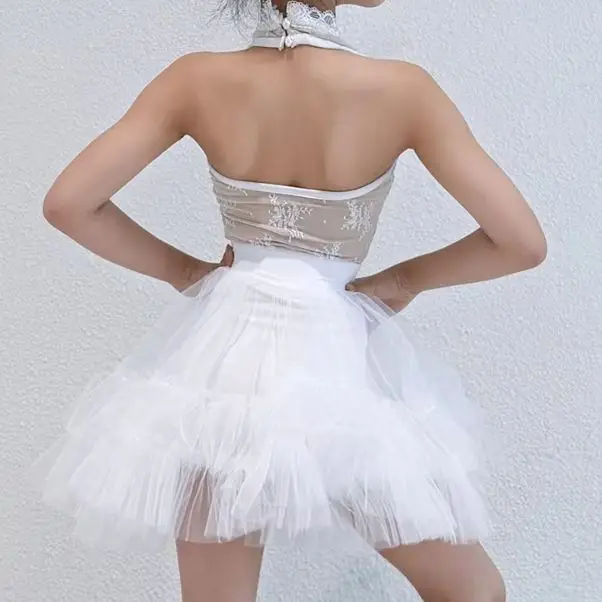 

New summer and spring style Latin dance outfit for girls. Latin practice suit for children. Children's performance outfit set.